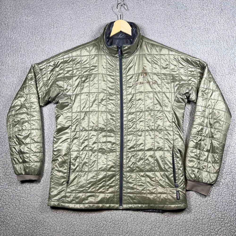 Cotopaxi Kusa Jacket Mens L Reversible Insulated Quilted Green Gray Gorpcore